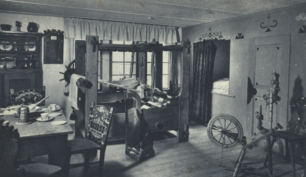 "Izba jamneńska" na ekspozycji w latach 30. XX wieku w koszalińskim Heimatmuseum