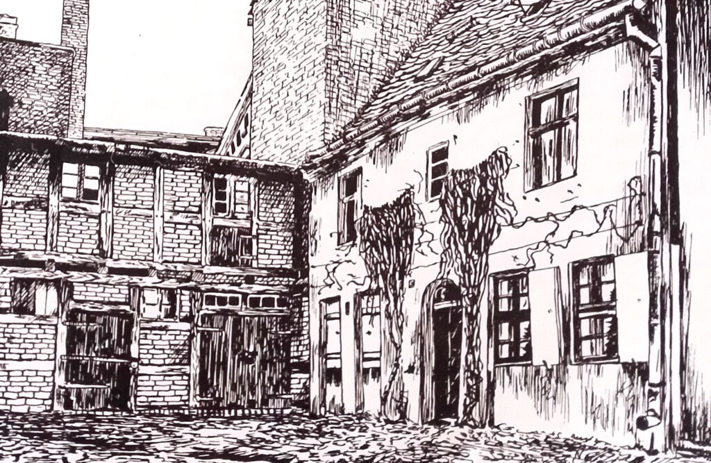 Dom kata na rycinie z publikacji z 1931 roku (kliknięcie spowoduje powiększenie zdjęcia)