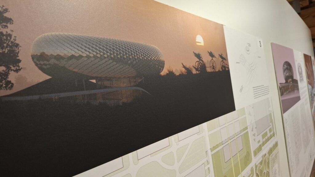 Zbliżenie na wizualizację jednej z prac konkursowych Ekofuturium.